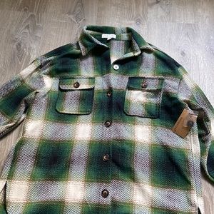 BRONXTON Jacket: Flannel Jacket. Brand new. Size Large